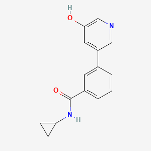 molecular formula C15H14N2O2 B6368431 N-cyclopropyl-3-(5-hydroxypyridin-3-yl)benzamide CAS No. 1261932-27-7