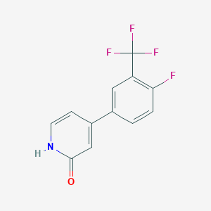 molecular formula C12H7F4NO B6368534 4-(4-Fluoro-3-trifluoromethylphenyl)-2-hydroxypyridine CAS No. 1261973-54-9
