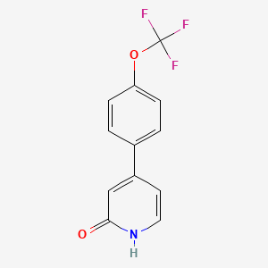 molecular formula C12H8F3NO2 B6368547 2-Hydroxy-4-(4-trifluoromethoxyphenyl)pyridine CAS No. 1187744-53-1