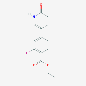 molecular formula C14H12FNO3 B6368604 5-[4-(Ethoxycarbonyl)-3-fluorophenyl]-2-hydroxypyridine CAS No. 1111102-88-5