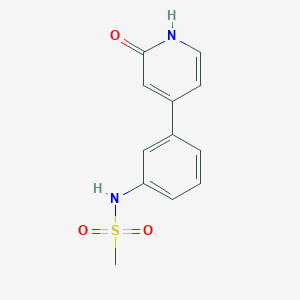 molecular formula C12H12N2O3S B6368711 2-Hydroxy-4-(3-methylsulfonylaminophenyl)pyridine CAS No. 1261982-47-1