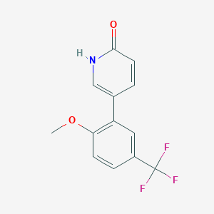 molecular formula C13H10F3NO2 B6368810 2-Hydroxy-5-(2-methoxy-5-trifluoromethylphenyl)pyridine CAS No. 1261940-39-9