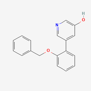 molecular formula C18H15NO2 B6368815 5-(2-Benzyloxyphenyl)-3-hydroxypyridine CAS No. 1258634-33-1
