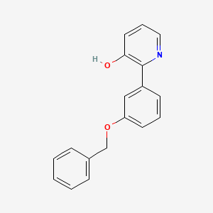 molecular formula C18H15NO2 B6368820 2-(3-Benzyloxyphenyl)-3-hydroxypyridine CAS No. 1261910-28-4