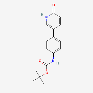 molecular formula C16H18N2O3 B6369080 5-(4-Boc-aminophenyl)-2-hydroxypyridine CAS No. 1111115-64-0