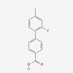 molecular formula C14H11FO2 B6369228 4-(2-Fluoro-4-methylphenyl)benzoic acid CAS No. 1255636-62-4