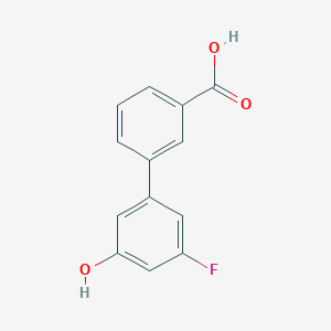molecular formula C13H9FO3 B6369237 3-(3-Fluoro-5-hydroxyphenyl)benzoic acid CAS No. 1261940-99-1