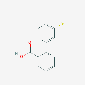 molecular formula C14H12O2S B6369316 2-(3-Methylthiophenyl)benzoic acid CAS No. 1261993-47-8