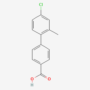 molecular formula C14H11ClO2 B6369420 4-(4-Chloro-2-methylphenyl)benzoic acid CAS No. 1100361-06-5