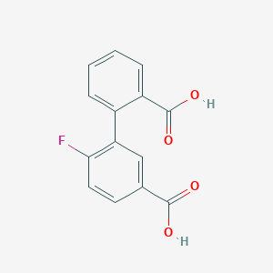 molecular formula C14H9FO4 B6369473 2-(5-Carboxy-2-fluorophenyl)benzoic acid CAS No. 1261911-21-0