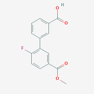 molecular formula C15H11FO4 B6369562 3-(2-Fluoro-5-methoxycarbonylphenyl)benzoic acid CAS No. 1261941-54-1