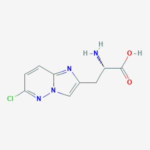 molecular formula C9H9ClN4O2 B063696 (S)-2-Amino-3-(6-chloroimidazo[1,2-b]pyridazin-2-yl)propanoic acid CAS No. 161553-18-0