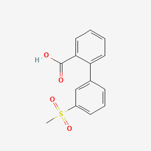 molecular formula C14H12O4S B6369641 2-(3-Methylsulfonylphenyl)benzoic acid CAS No. 1261893-68-8