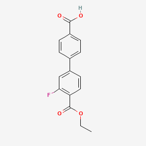 molecular formula C16H13FO4 B6369710 4-[4-(Ethoxycarbonyl)-3-fluorophenyl]benzoic acid CAS No. 1261941-56-3