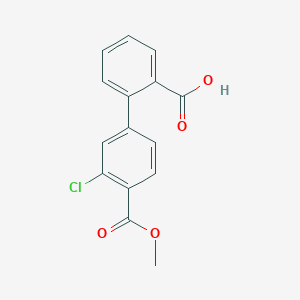 molecular formula C15H11ClO4 B6369743 2-(3-Chloro-4-methoxycarbonylphenyl)benzoic acid CAS No. 1261915-70-1