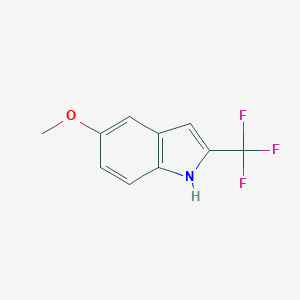 molecular formula C10H8F3NO B063698 5-methoxy-2-(trifluoromethyl)-1H-indole CAS No. 174734-34-0