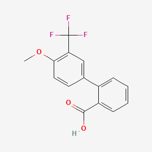 molecular formula C15H11F3O3 B6369823 2-(4-Methoxy-3-trifluoromethylphenyl)benzoic acid CAS No. 1261998-14-4