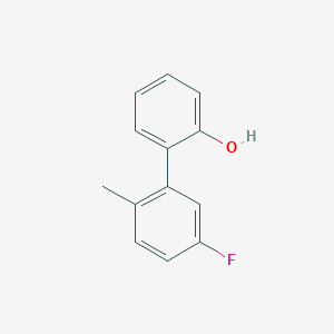 molecular formula C13H11FO B6370007 2-(5-Fluoro-2-methylphenyl)phenol CAS No. 1261995-40-7