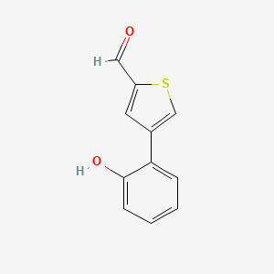 molecular formula C11H8O2S B6370027 4-(2-Hydroxyphenyl)thiophene-2-carbaldehyde CAS No. 1261946-66-0