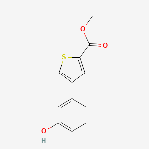 molecular formula C12H10O3S B6370356 Methyl 4-(3-hydroxyphenyl)thiophene-2-carboxylate CAS No. 1261947-26-5