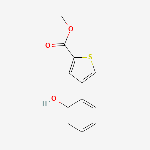 molecular formula C12H10O3S B6370357 Methyl 4-(2-hydroxyphenyl)thiophene-2-carboxylate CAS No. 1261896-20-1