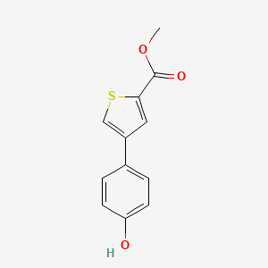 molecular formula C12H10O3S B6370400 Methyl 4-(4-hydroxyphenyl)thiophene-2-carboxylate CAS No. 666721-33-1