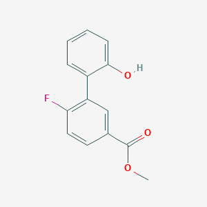 molecular formula C14H11FO3 B6370437 2-(2-Fluoro-5-methoxycarbonylphenyl)phenol CAS No. 764703-61-9