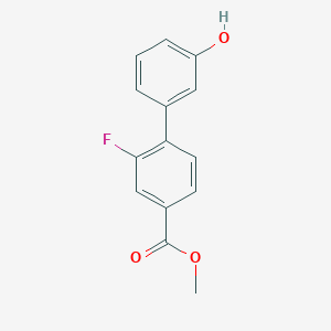 molecular formula C14H11FO3 B6370439 Methyl 2-fluoro-3'-hydroxy-[1,1'-biphenyl]-4-carboxylate CAS No. 1261944-01-7
