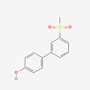 molecular formula C13H12O3S B6370511 3'-(Methylsulfonyl)-[1,1'-biphenyl]-4-ol CAS No. 1094217-63-6