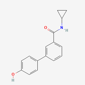 molecular formula C16H15NO2 B6370530 4-[3-(Cyclopropylaminocarbonyl)phenyl]phenol CAS No. 1261896-22-3
