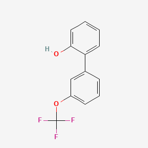molecular formula C13H9F3O2 B6370555 2-(3-Trifluoromethoxyphenyl)phenol CAS No. 1261958-21-7