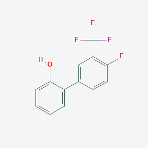 molecular formula C13H8F4O B6370566 2-(4-Fluoro-3-trifluoromethylphenyl)phenol CAS No. 1261900-30-4