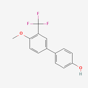molecular formula C14H11F3O2 B6370643 4-(4-Methoxy-3-trifluoromethylphenyl)phenol CAS No. 1261893-07-5