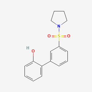 molecular formula C16H17NO3S B6370701 3'-(Pyrrolidin-1-ylsulfonyl)-[1,1'-biphenyl]-2-ol CAS No. 1261896-58-5