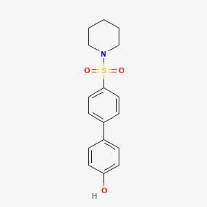 molecular formula C17H19NO3S B6370765 4-[4-(Piperidin-1-ylsulfonyl)phenyl]phenol CAS No. 1261975-37-4