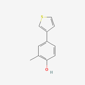 molecular formula C11H10OS B6370773 2-Methyl-4-(thiophen-3-YL)phenol CAS No. 1261916-69-1