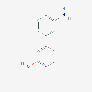 molecular formula C13H13NO B6370807 5-(3-Aminophenyl)-2-methylphenol CAS No. 1261966-67-9