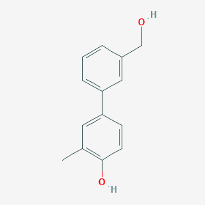 molecular formula C14H14O2 B6371033 4-(3-HYDROXYMETHYLPHENYL)-2-METHYLPHENOL CAS No. 1255637-61-6