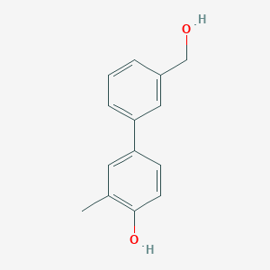 B6371033 4-(3-Hydroxymethylphenyl)-2-methylphenol, 95% CAS No. 1255637-61-6