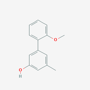 molecular formula C14H14O2 B6371066 5-(2-Methoxyphenyl)-3-methylphenol, 95% CAS No. 855346-73-5