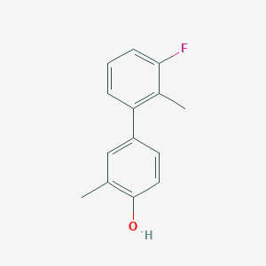 molecular formula C14H13FO B6371153 4-(3-Fluoro-2-methylphenyl)-2-methylphenol CAS No. 1261951-76-1