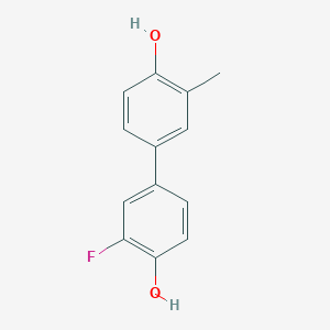 molecular formula C13H11FO2 B6371159 4-(3-Fluoro-4-hydroxyphenyl)-2-methylphenol CAS No. 1262001-22-8