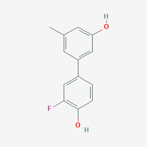 molecular formula C13H11FO2 B6371164 5-(3-Fluoro-4-hydroxyphenyl)-3-methylphenol CAS No. 1261958-72-8