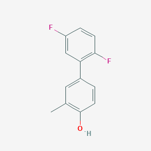 molecular formula C13H10F2O B6371307 4-(2,5-Difluorophenyl)-2-methylphenol CAS No. 1262001-57-9