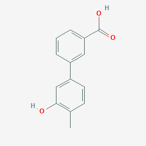 molecular formula C14H12O3 B6371426 5-(3-Carboxyphenyl)-2-methylphenol CAS No. 1262002-59-4
