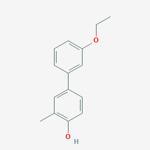 molecular formula C15H16O2 B6371459 4-(3-Ethoxyphenyl)-2-methylphenol CAS No. 1261962-54-2