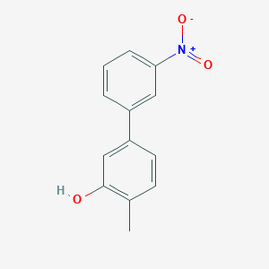 molecular formula C13H11NO3 B6371492 2-Methyl-5-(3-nitrophenyl)phenol CAS No. 1261934-03-5
