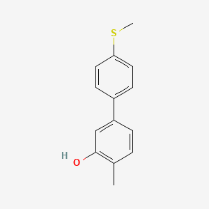 molecular formula C14H14OS B6371519 2-Methyl-5-(4-methylthiophenyl)phenol CAS No. 1261967-54-7