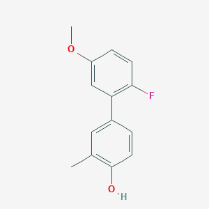 molecular formula C14H13FO2 B6371567 4-(2-Fluoro-5-methoxyphenyl)-2-methylphenol CAS No. 1261946-80-8