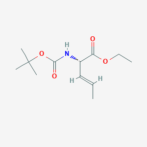 molecular formula C12H21NO4 B063716 (S)-2-Tert-butoxycarbonylamino-pent-3-enoic acid ethyl ester CAS No. 166094-02-6